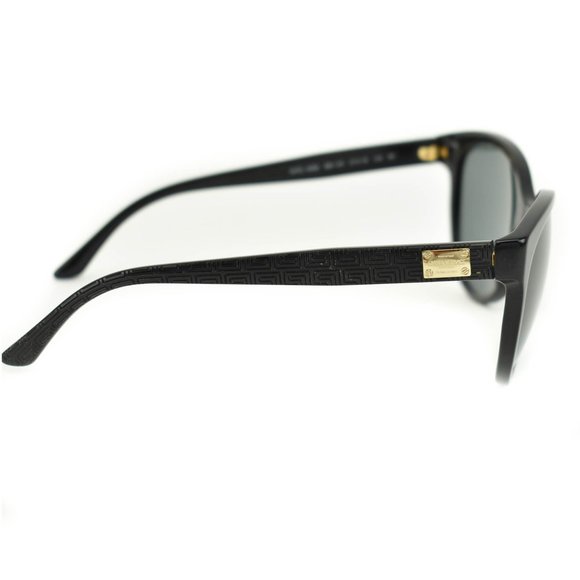 VERSACE "Greca": Black, "Meandros" & Gold Logo Sunglasses (mq) - Picture 5 of 10